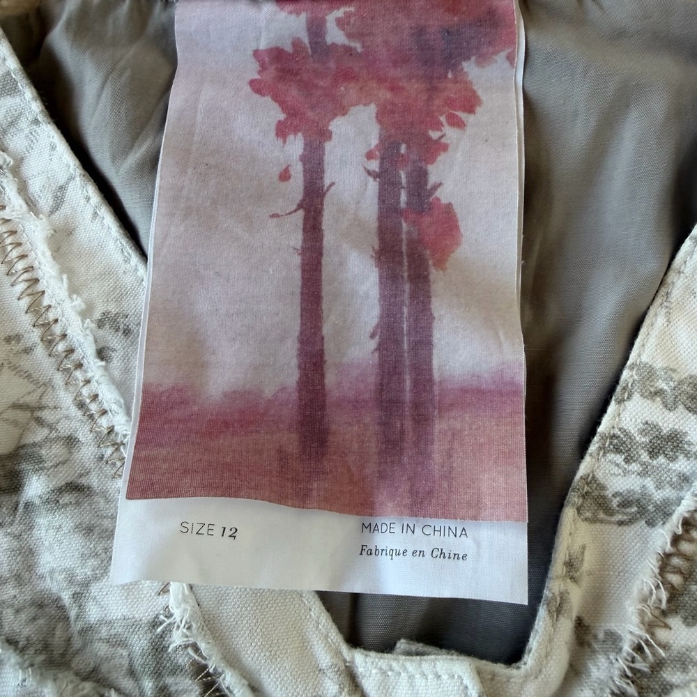 Anthropologie Hei Hei Floral Toile Ruffle Back Vest Size 12 - Picture 8 of 10